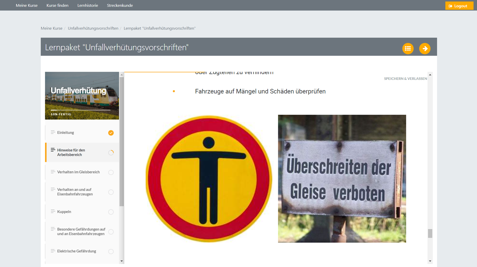 syca_eLU-Screenshot-Kurs-Sicherheit-Bahn Bahnspezifischer Lerncontent im Marketplace von sycat eLU