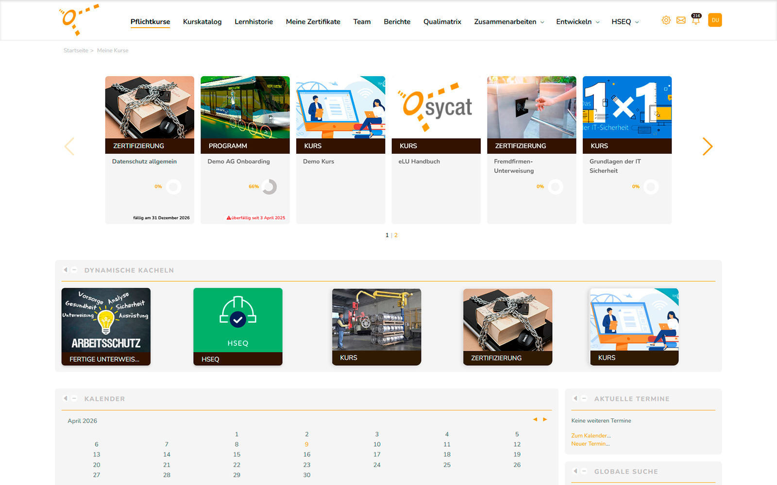 sycat eLU - die Standard-Lernplattform für Unternehmen